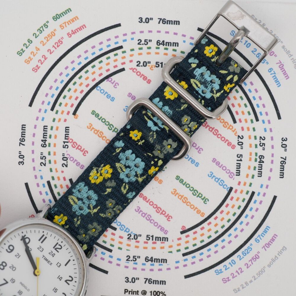 Timex Weekender TW2U08600 Women's Watch 31mm Floral Nylon strap New Batt Cleaned - Picture 6 of 9